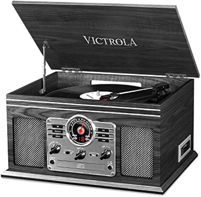 Victrola Quincy - 6-in-1 Bluetooth Record Player - Grey
