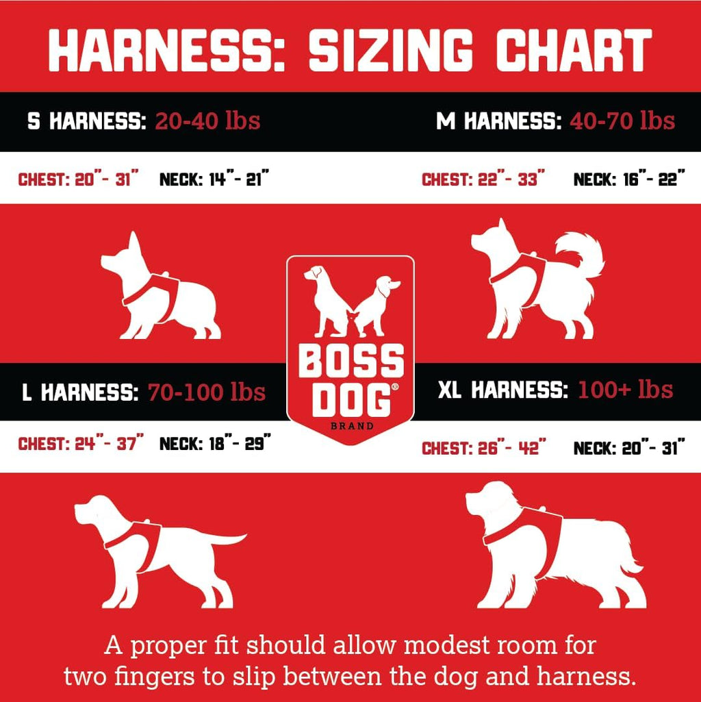 Boss Dog Tactical Harness, Black, Large