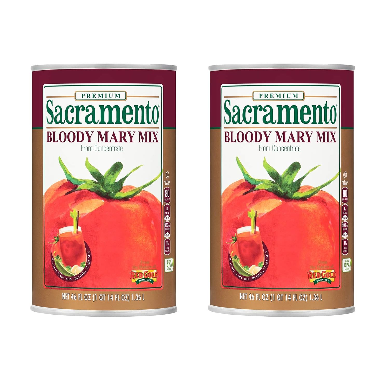 Sacramento Bloody Mary Mix, 46oz Can (Pack of 2)